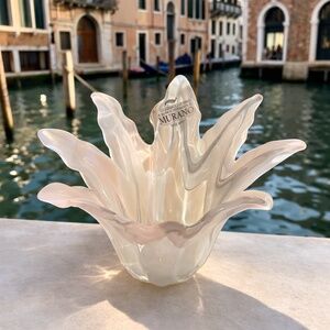 Authentic Murano Glass Bowl or Candleholder